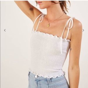 Reformation Ali top in white NWT
